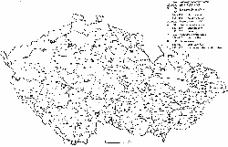  Mapa nářečních oblastí podle ČJA