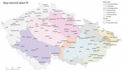  Mapa nářečních oblastí ČR
